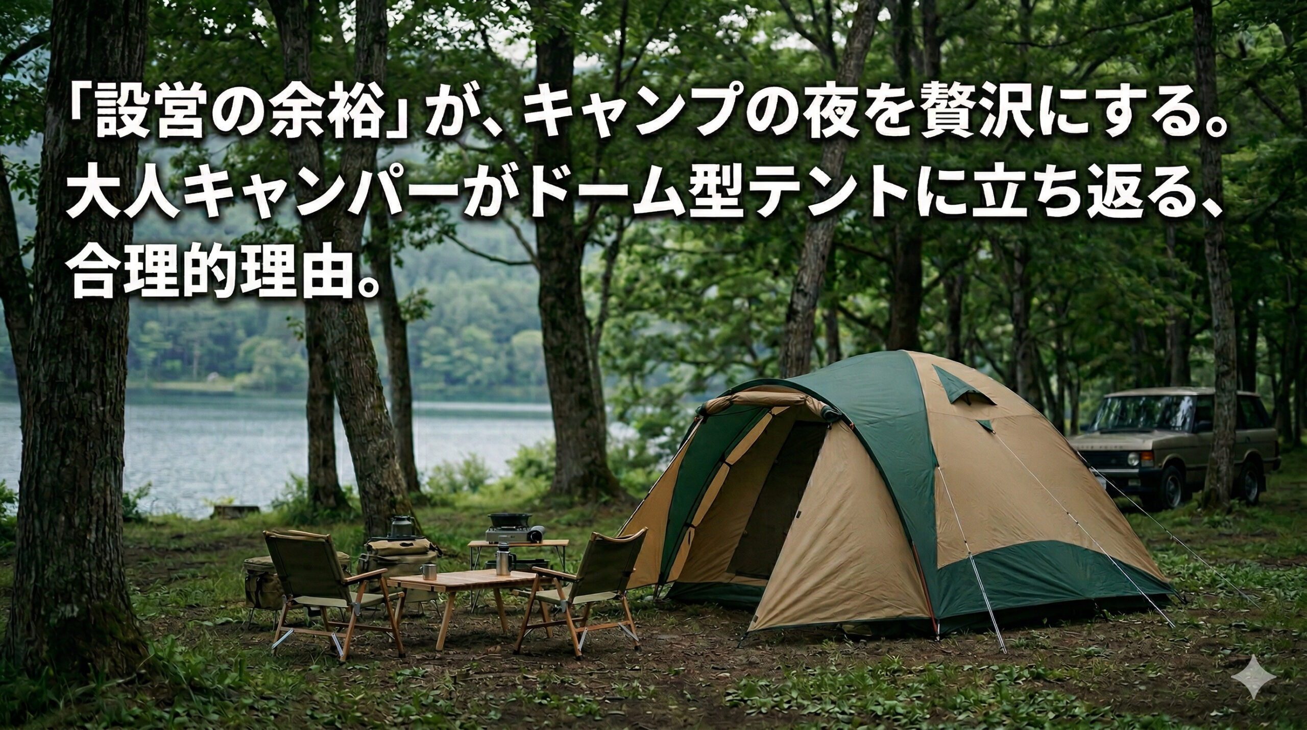 大人キャンパーがドーム型テントに立ち返る、合理的理由